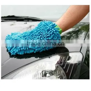 Microfiber Colored Chenille Car Wash Glove thumbnail-1