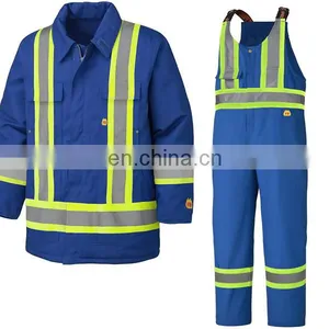 China Factory 100 Cotton Flame Retardant 3m Reflective Workwear Uniforms thumbnail-5