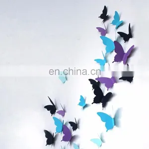 Colorful 3D Butterfly Paper Wall Sticker Home Decoration Wholesale thumbnail-3