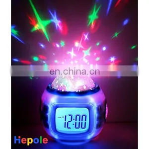 Shining Sky Lamp Music Alarm Clock Calendar UI1038 thumbnail-1