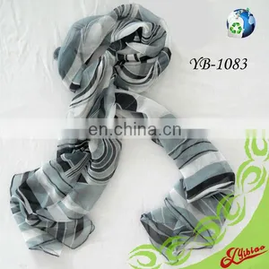 New Design Printing Long Fashion Chiffon Scarf For Summer thumbnail-2