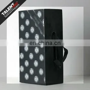 Custom Private Design Brand Printed Paper Shoe Box With Ribbon Handle thumbnail-1