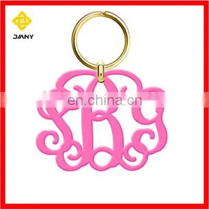 Wholesale Customized Acrylic Monogram Keychain thumbnail-2