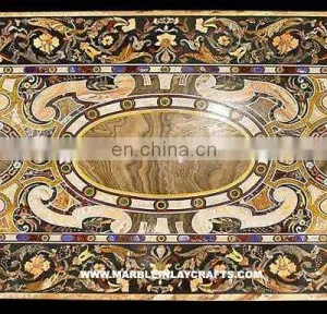 Pietra Dura Marble Dining Table Top thumbnail-1
