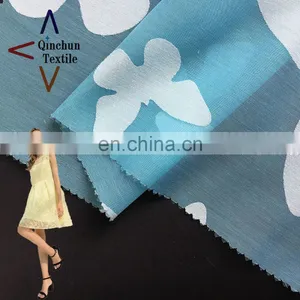 Bule Butterfly Burnout Organza Fabric for Dress Materials thumbnail-1