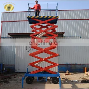 7LSJY Shandong SevenLift 500kg China Hand Operated Portable Manual Electric Scissor Lift Platform Machine thumbnail-6