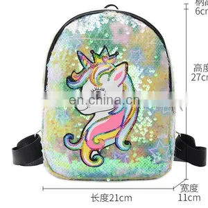 Glitter Backpack Unicorn Kids Girls Boys Sequin Backpacks Knapsack School Bag Teenage Rucksack Kindergarten Travel Bags thumbnail-3