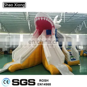 Kids Water Park Equipment Inflatable Swimming Pool Shark Water Slides thumbnail-4
