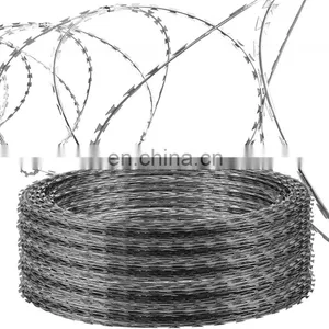 Barbed Wire Coil Galvanized Cross Razor Wire for Railway Galvanized Wire thumbnail-2
