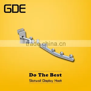 Metal Slatwall Display Hooks With Steel Balls for Clothes Hanger Hook Hanging Hook thumbnail-1