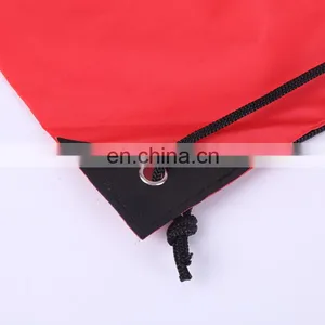 Promotional Reusable Bag Drawstring 210D Polyester Backpack Shopping Bags Drawstring Backpack Blank With Customized Logo thumbnail-3