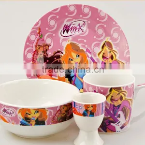 Set of 5 Porcelain Kids Dinner Set for Breakfastporcelain Children Dinner Set thumbnail-5