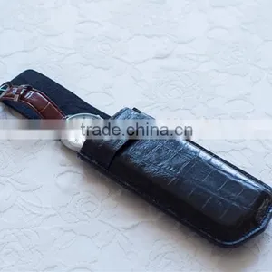 Wholesale High Quality First Layer Genuine Leather Gift Watch Storage Bag Purse Travel Watch Bag thumbnail-4