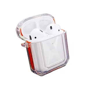 Wholesale Can be Customized Led Visible Tpu Transparent Clear Case With Keychain For Airpods 1 2 Wireless Charging Case thumbnail-1