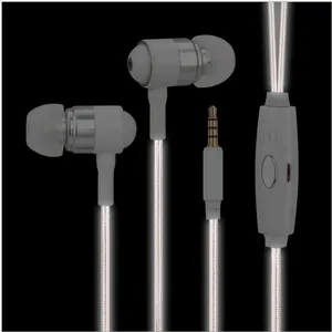 Popular Hot Sale Micro Earpiece Glowing Headphones Led Light Earphones thumbnail-2