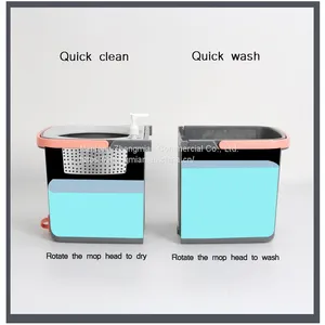 Microfiber Spin Mop With Double Buckets 360 Spinning Magic Quick Dry Mop thumbnail-5
