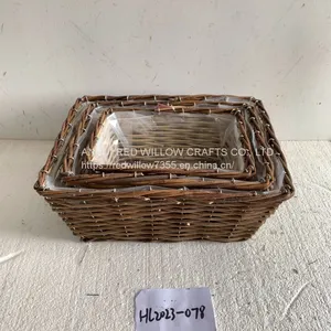 Customized Size Garden Natural Willow for Flower Garden Basket thumbnail-1