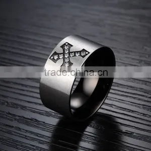 316L Stainless Steel Men's Ring Cross Retro Swagger Punk Rock Goth Band Boyfriend Gift thumbnail-5