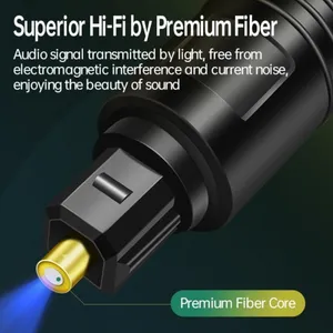 Digital Optical Toslink Audio Cable,ABS Shell,Gold-Plated,4mm Black PVC thumbnail-1