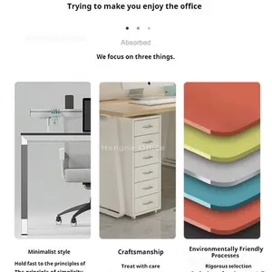 Metal Mobile Storage Cabinet With Silent Wheels | for Home Office in Paris | Wholesale Supplier thumbnail-4