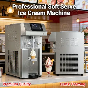 Commercial Soft Serve Ice Cream Machine 12L/H With Imported Compressor and Pre-cooling for High Quality Desserts thumbnail-2
