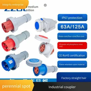 Zhongzhao Ip67 Waterproof 4-core High-power Industrial Socket and Plug With ce and cb Certifications thumbnail-2