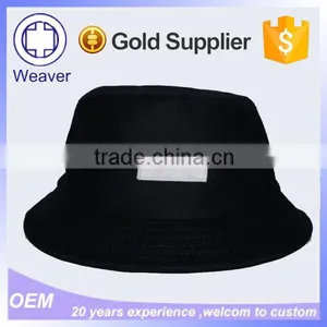 Custom Black Bucket Hat / 100 Cotton Blank Plain Bucket Hat Wholesale thumbnail-4