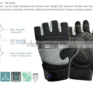 Light Mechanic Gloves Industry Safety Half Fingers thumbnail-1