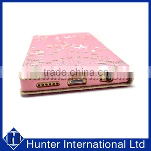 Diamond Leaf Two Window Book Case For IPhone6/6S thumbnail-3