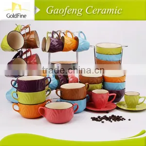 Hand-printed Ceramic Soup Mug With Two Handles thumbnail-1