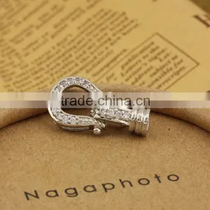 CZ6519 Wholesale Mirco cz Pave Charm Clasps thumbnail-1