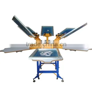 Table T Shirt Carousel Screen Printing Machine With Flash Dryer thumbnail-3