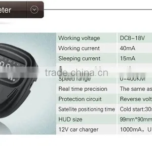 A1 2.0 Inch Car GPS HUD Head Up Display Vehicle-mounted Security System, Support Speed & Real Time & Altitude & Over Speed Alarm thumbnail-6