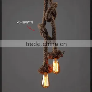 Retro DIY Art Hemp Rope Pendant Light 250cm Creative Art Chandelier E27 Lamp Length Can be Customized thumbnail-3