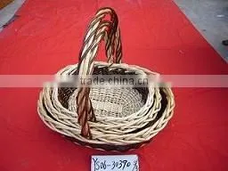 Willow Shopping Basket With Handle thumbnail-1