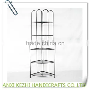 KZ12163 Antique 3 Tiers Metal Corner Rack Kitchen/Bathroom Rack thumbnail-3
