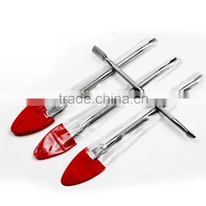 Full Metal Cuticle Pusher Nail Art Equipment Perfect Care Nails Pusher Pushers Stainless Steel Nail Tools thumbnail-1