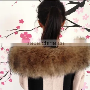 WINTER COAT COLLAR IMITATION RACCOON FUR STRIPES thumbnail-1