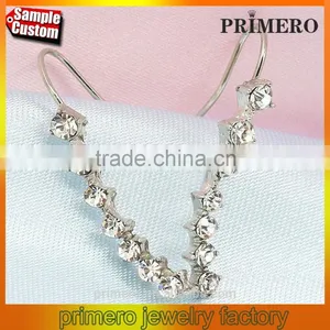 New Designer Fashion Jewelry 7 Cubic Zircon Stones Earrings thumbnail-1