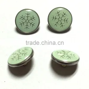With Mint Green Color Logo Epoxy Spring Snap Button thumbnail-2