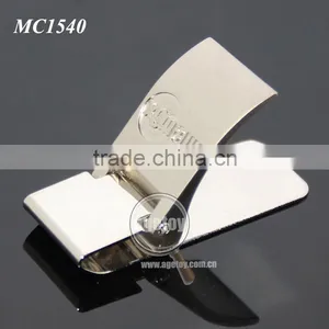 Promotional Customized Engraved Logo Zinc Alloy Metal Branded Money Clip thumbnail-1