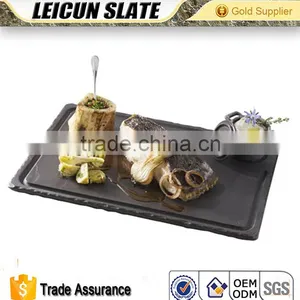 Chinese Cheap Popular Black Slate Plate and Modern Tableware for Hotel thumbnail-3
