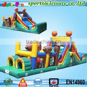 40ft Long Backyard Cheap Commercial Inflatable Sports Obstacles Courses for Kids thumbnail-1
