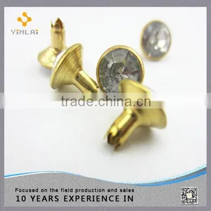 Metal Clear Rhinestone Rivet Made In China thumbnail-3