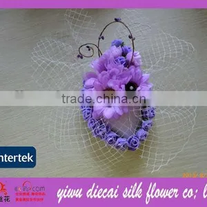 Purple Sunflower Bridal Fascinator Hair Accessory thumbnail-1