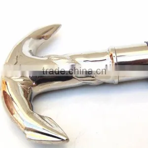 Brass Walking Stick/Antique Brass Walking Stick/Anchor Handle Walking Stick/stylish Walking Stick Wk1112 thumbnail-3