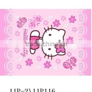 Super Soft Hello Kitty Print Coral Fleece Fabric thumbnail-1