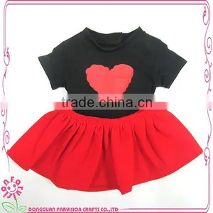 Animal Print Doll Clothes Heart Tee and Doll Tutu Skirt for 18" Dolls thumbnail-1