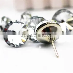Fashion Girl Dress Crystal Rhinestone Button thumbnail-3