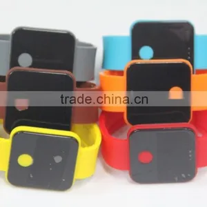 Hot Classical Lady Women Mirror Face LED Date Sport Rubber Digital Factory Direct Fashion Wrist Watch thumbnail-2